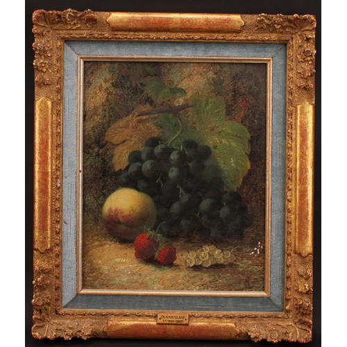 463 - Oliver Clare (1853 - 1927)
Still Life, Ripe Fruit on a Mossy Bank
signed, oil on canvas, 27cm x 21cm