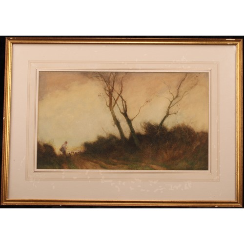 398 - William Tatton Winter, RBA, (1855-1928)
When Trees Are Bare
signed, watercolour, 24cm x 41cm