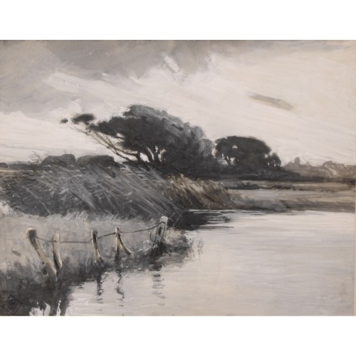 400 - William Tatton Winter, RBA, (1855-1928), A similar pair - ‘Wind-swept Pond’, and ‘Greenfield, by moo... 