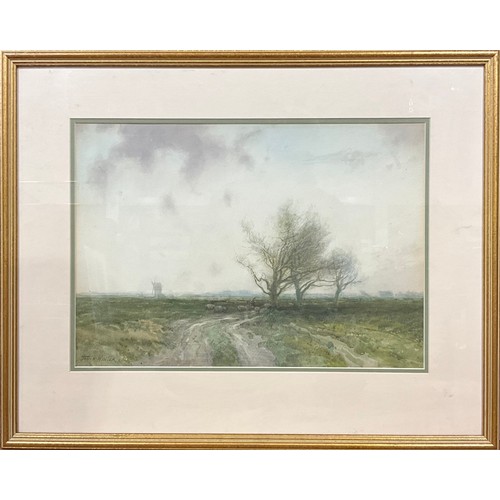 402 - William Tatton Winter, RBA, (1855-1928), Grey Eventide, signed, watercolour, 36cm x 51.5cm.