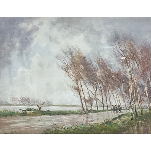 403 - William Tatton Winter, RBA, (1855-1928)
The Avenue, Longpre 
signed, dated 1913’ watercolour, 39cm x... 