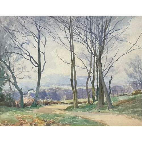 407 - William Tatton Winter, RBA, (1855-1928)
From Reigate, looking South-East 
signed, watercolour, 34cm ... 