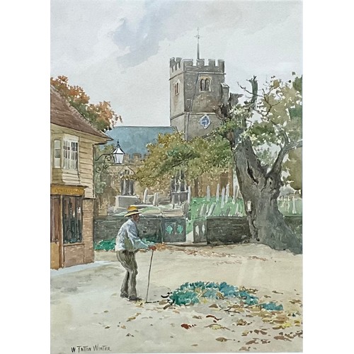 423 - William Tatton Winter, R.B.A., (1855 - 1928), The Moor Church Hulkhurst, signed, watercolour, 35cm x... 