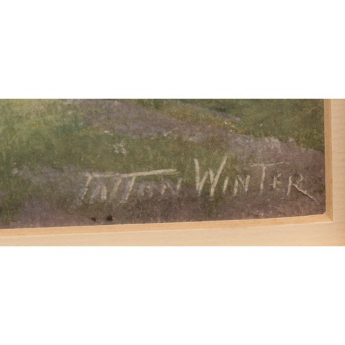 427 - William Tatton Winter, R.B.A., (1855 - 1928), By the Cottage Door, signed, watercolour, label to ver... 