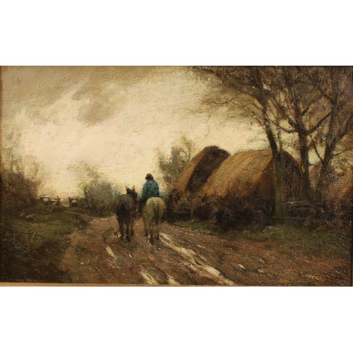 432 - William Tatton Winter, R.B.A., (1855 - 1928)
The Day’s Ending
signed, oil on canvas, 25cm x 39cm

Ex... 