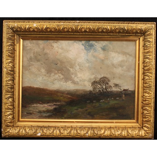 431 - William Tatton Winter, R.B.A., (1855 - 1928), 
A Shepherd on the Downs, 
signed, oil on canvas, 24.5... 