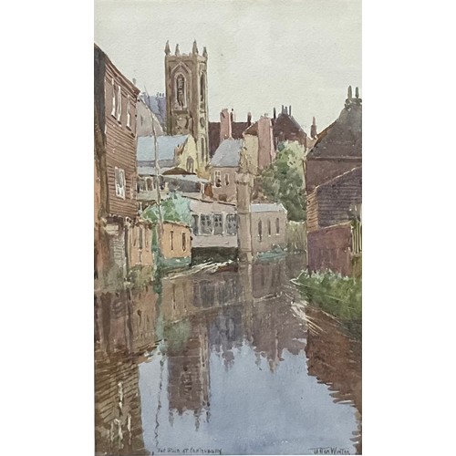 429 - William Tatton Winter, R.B.A., (1855 - 1928), The Stour at Canterbury, signed, watercolour, 35cm x 2... 