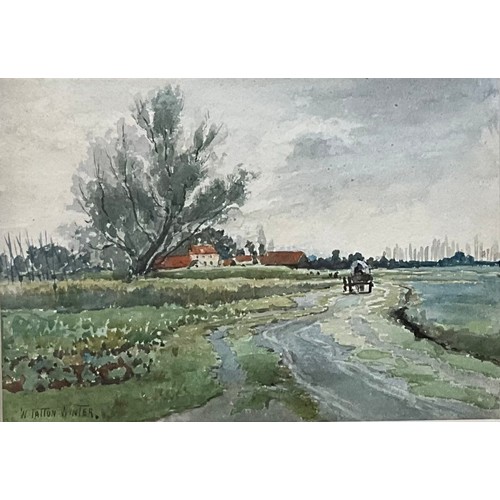 430 - William Tatton Winter, R.B.A., (1855 - 1928), ‘The Old Road, Sketch near Antwerp, signed, watercolou... 