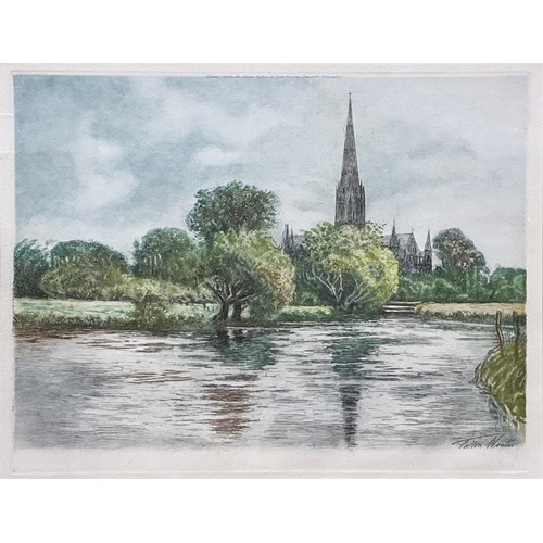 443 - William Tatton Winter, R.B.A., (1855 - 1928), by and after, two Coloured engravings, ‘Salisbury Cath... 