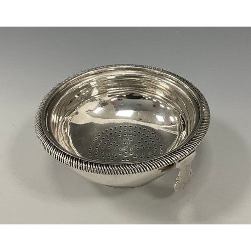 794 - A George III sterling silver strainer wine funnel head, hallmarked with makers indistinct, possibly ... 