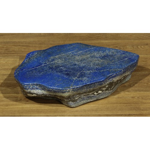 1960 - Geology and Mineralogy - a large lapis lazuli and pyrite slab specimen, 12.5cm x 57cm x 37cm, 52kg