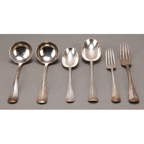 811 - **collecting back - in the collection cupboard***
A George V silver composed canteen for twelve, com... 