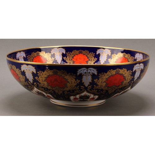 100 - A pair of large Derby Ceramic Art Studios Hamilton Imari pattern circular bowls, 34cm diameter, prin... 