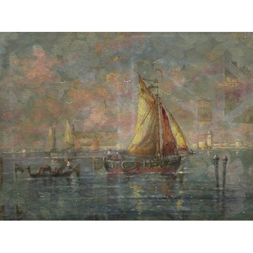 335 - ** Basso (early 20th century)
An Italian Harbour
signed, oil on canvas, 53cm x 68.5cm