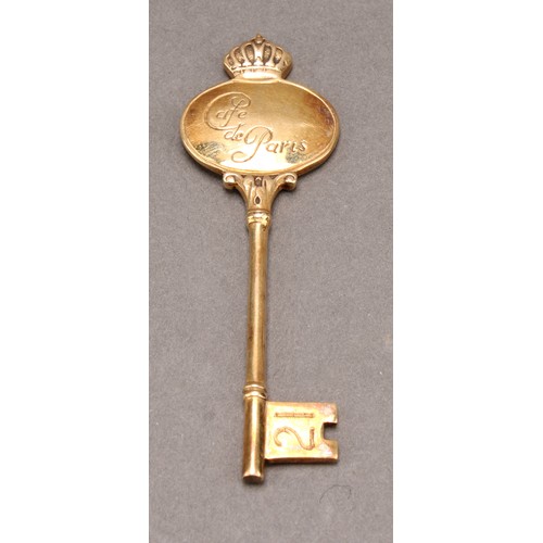 1083 - Copoclephily - a George V silver-gilt and enamel presentation key, ...On the Opening of the Torquay ... 