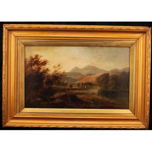 391 - T. Beecroft (English School, 19th century) 
In the Valley of the Glaslyn 
signed, dated 1890, oil on... 