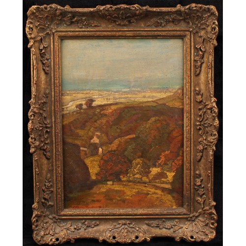 323 - Edward Carter Preston (1885-1965) 
Landscape with Coast 
signed, oil on canvas, 31cm x 22cm