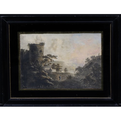 485 - British School (18th century) 
The Castle Ruin
unsigned, watercolour, 37.5cm x 53cm