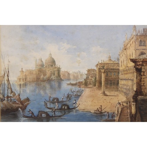 364 - English School (19th century) 
The Doge's Palace, Venice 
unsigned, watercolour, 23cm x 33cm; others... 