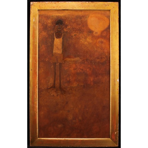 347 - Ashok Cryla (African School, 20th century) 
Portrait of Mr Twentyman 
unsigned, label to verso, oil ... 