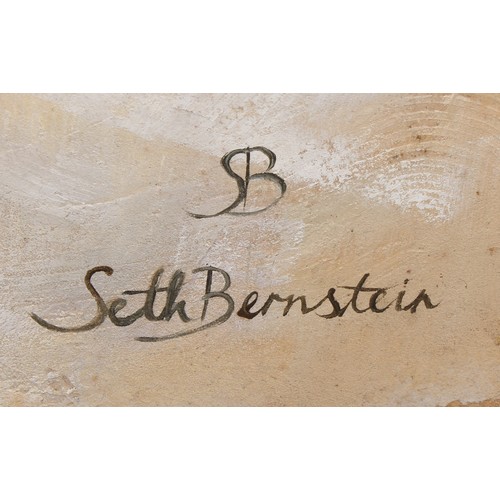 387 - Seth Bernstein (Modernist School), a pair, Reclining Nudes, signed and monogrammed, mixed media, 30c... 