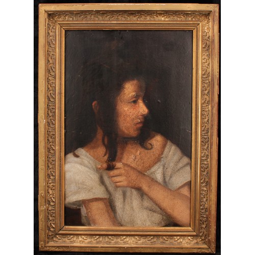 524 - Continental School (19th century) 
Portrait of a Young Girl 
unsigned, oil on board, 48cm x 31cm