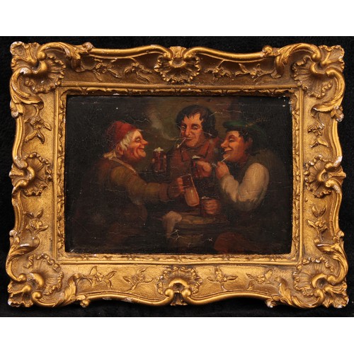 532 - English School (18th century) 
Men in Tavern 
unsigned, oil on panel, 9cm x 12.5cm