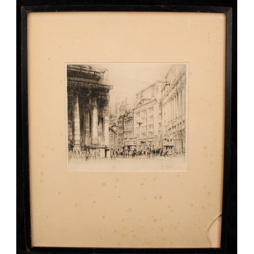 514 - William Walcot (1874-1943) 
The Royal Exchange, London 
signed, etching, 17.5cm x 20cm