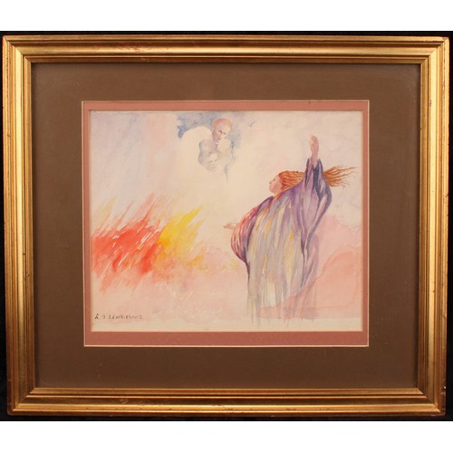 492 - Robert Lenkiewicz (1941-2002) 
Paradise, from the Divine Comedy 
signed, watercolour, 21cm x 27cm