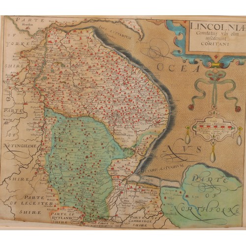 2487 - Christopher Saxton (1540 - 1610) and William Kip (fl.1598 - 1610), a two page engraved and coloured ... 