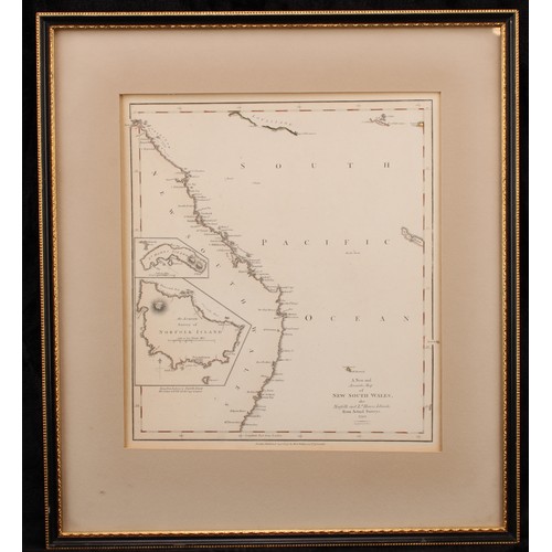 2486 - Australia - Thomas Foot (fl.c.1795), an engraved map, A New and Accurate of New South Wales, Also No... 