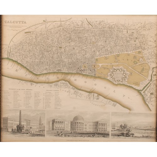 2488 - India - an engraved map of Calcutta, published by Chapman & Hall, London, November 1842, 33.5cm x 40... 