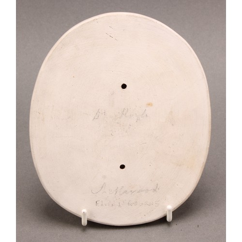 2 - A 19th century jasperware oval portrait plaque, depicting Edward Bourne (Old Bourne), bricklayer at ... 