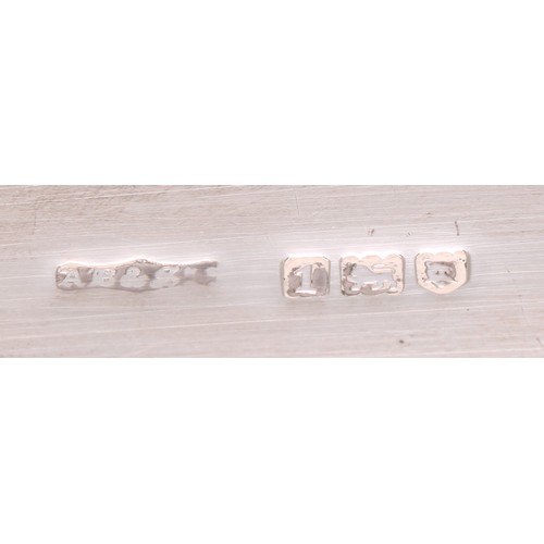 1031 - An Edwardian silver letter knife, mounted with a model of an ostrich, 18cm long, A. Barrett & Sons, ... 