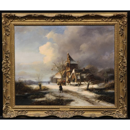 536 - Kruseman (Dutch, 19th century)
Winter Landscape
signed, dated 48, oil on panel, 50.5cm x 62.5cm