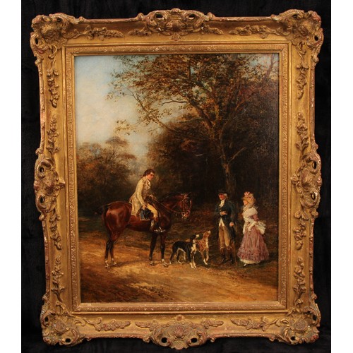 580 - Heywood Hardy (1842-1933)
A Passing Acquaintance
signed, oil on canvas, 38.5cm x 31cm