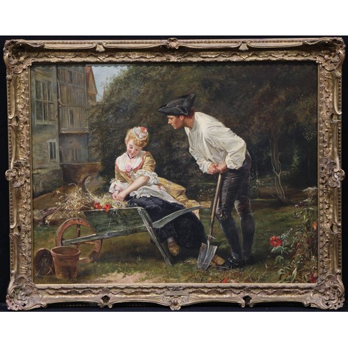 542 - Marcus C. Stone (1840–1921)
The Proposal
indistinctly signed, attribution plaque, oil on canvas, 69c... 