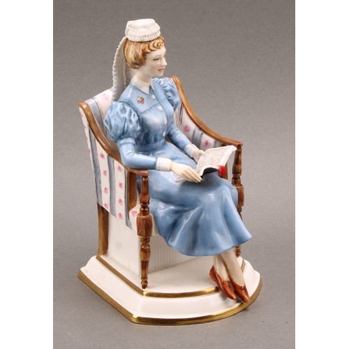 152 - A Royal Worcester porcelain figure, Sister, The London Hospital, modelled by Ruth Van Ruyckevelt, pa... 