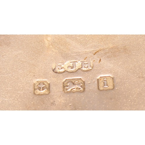 1029 - An Edwardian silver combination stamp, sovereign and half sovereign case, hinged cover, gilt interio... 