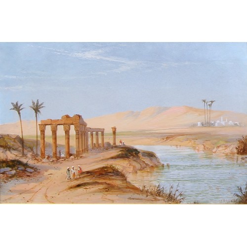 457 - Harry Stanton Lynton (British, 19th century)
A pair, Ruins on the Nile and Near Tiberias
signed, dat... 