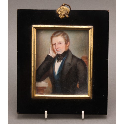 1407 - Attributed to Henry Bone R.A. (1755-1834), a portrait miniature, 1st Marquis of Westminster, wearing... 