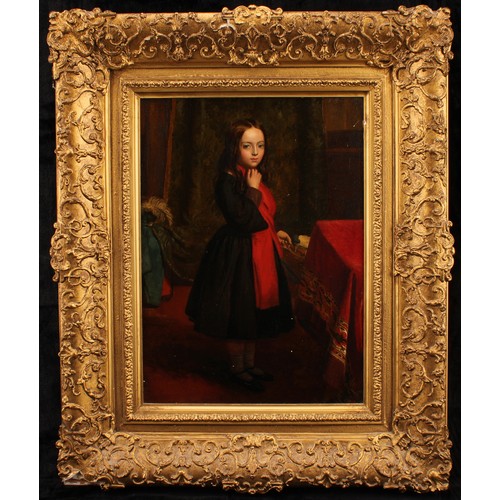 559 - English School
Victorian Girl in a Parlour
oil on board, 37cm x 27cm