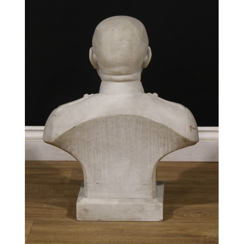 2089 - Antoine Sartorio (French, 1885-1988), a white marble bust, General Fetter, in military uniform, insc... 