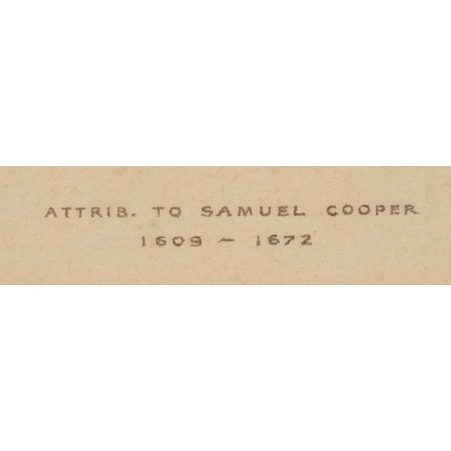 604 - Manner of Samuel Cooper (1609-1672) 
Study of Three Cavaliers 
unsigned, ink on paper sketch, 36cm x... 