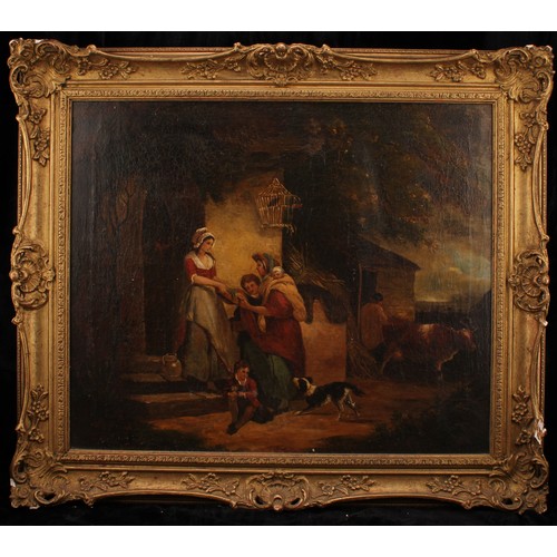 605 - English School (19th century) 
The Alms House 
unsigned, oil on canvas, 75cm x 66cm