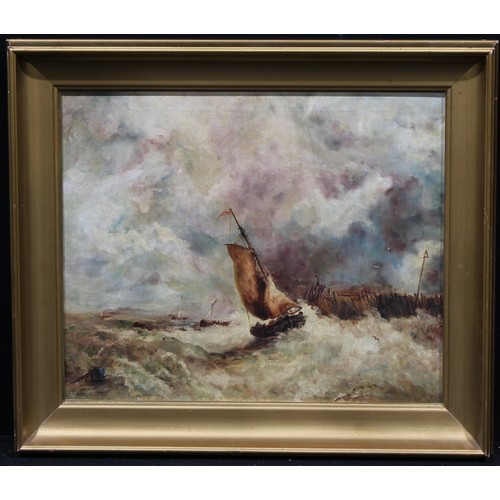 325 - English School (19th century)
Marine Seascape, Sailing Boat on a Stormy Sea
oil on canvas, 47.5cm x ... 