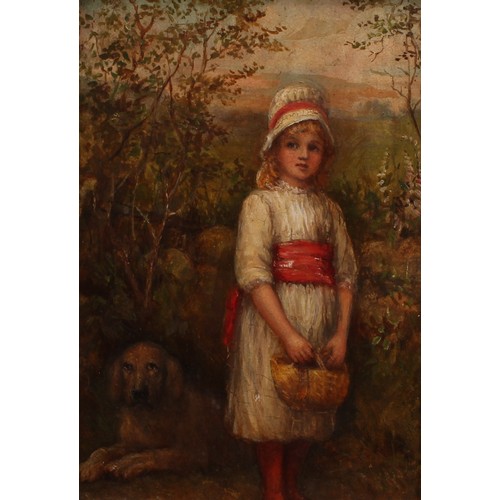 324 - English School (19th century)
Girl and Dog
oil on board, 22.5cm x 15cm