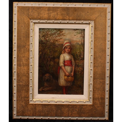 324 - English School (19th century)
Girl and Dog
oil on board, 22.5cm x 15cm