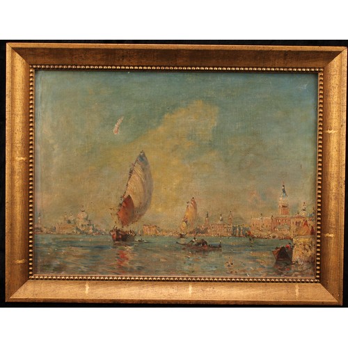 519 - Circle of Félix Ziem (1821-1911)
Venice 
oil on canvas, label to verso, 28.5cm x 39cm