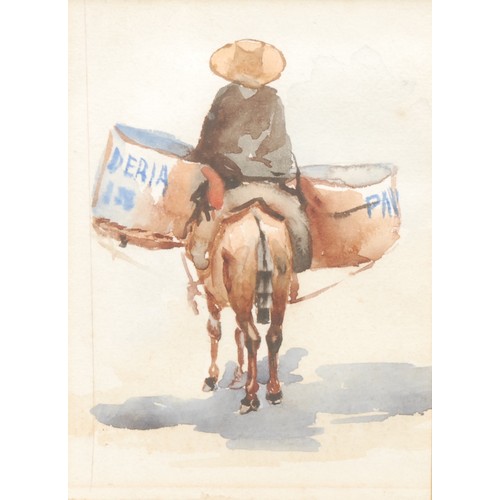 498 - Spanish/South American School (19th century)
A pair, Young Boy Eating and Riding a Mule
watercolour,... 